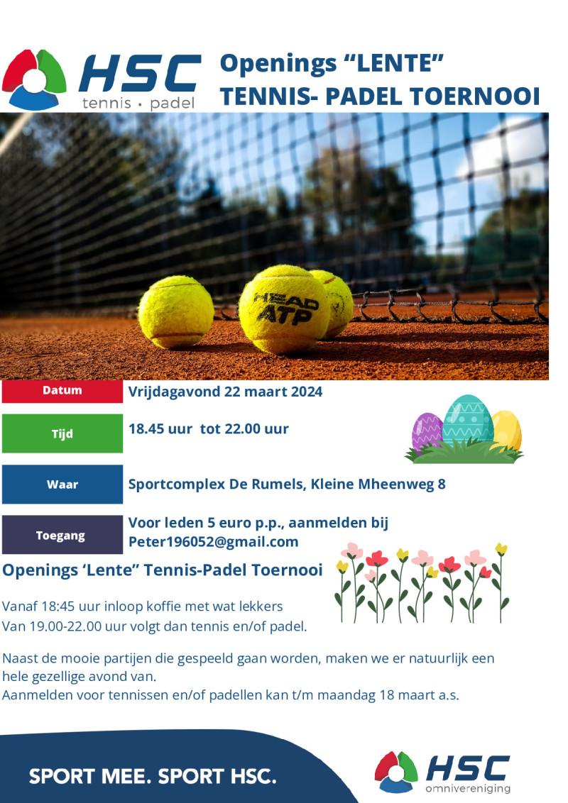 Openings "Lente" Tennis-Padel Toernooi
